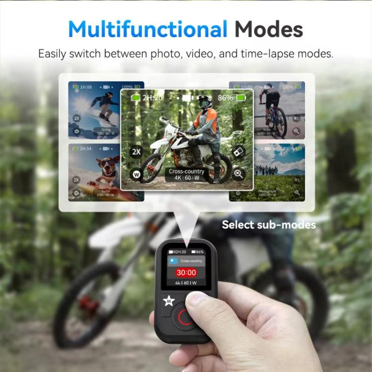 TELESIN T13 60m Sports Camera Wireless Bluetooth Remote Control For GoPro HERO13 Black /12 Black /11 Black /10 Black /9 Black /8 Black /Max(Black) - free shipping - PMC TechLife - Order now!