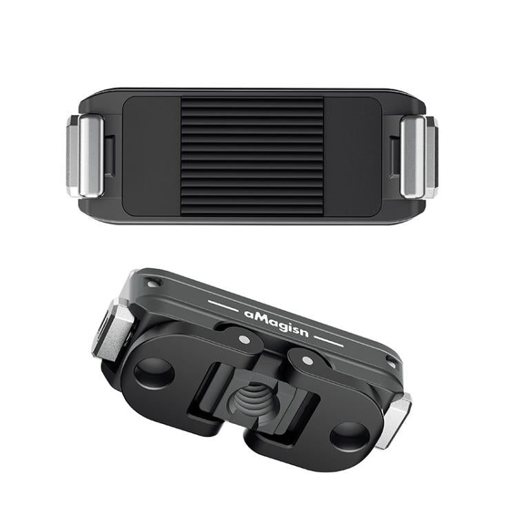 For DJI Osmo 360/Action 5 Pro/4/3 aMagisn Metal Magnetic Quick Release Mount Dual Interface Adapter(Black) - free shipping - PMC TechLife - Order now!