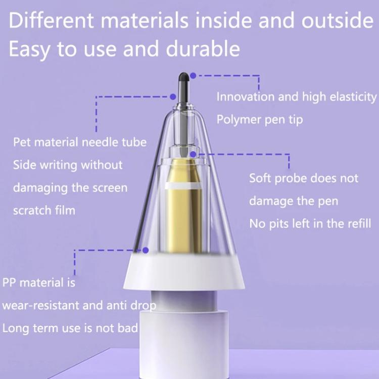 For Apple Pencil 2 / 1 Elastic Tip Soft Probe Silent Replacement Nib, Spec: 4B Transparent - free shipping - PMc TechLife - Order now!