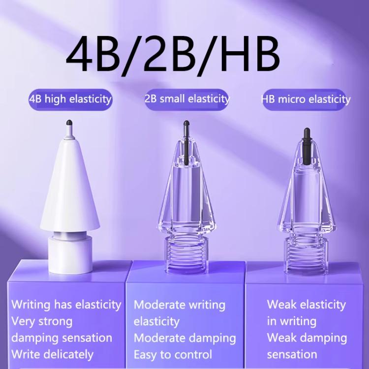 For Apple Pencil 2 / 1 Elastic Tip Soft Probe Silent Replacement Nib, Spec: 2B White - free shipping - PMc TechLife - Order now!