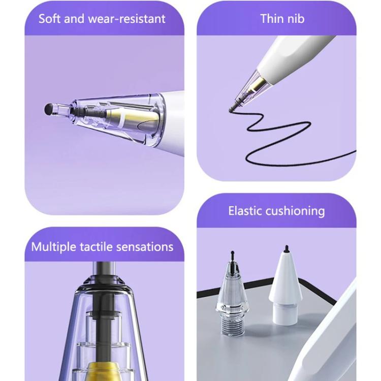 For Apple Pencil 2 / 1 Elastic Tip Soft Probe Silent Replacement Nib, Spec: 2B Transparent - Pencil Accessories by PMc TechLife | Online Shopping South Africa | PMc TechLife | Buy Now Pay Later Mobicred