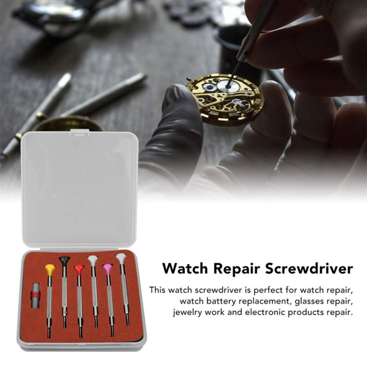 6pcs / Set 0.8-1.8mm Flat Type Screwdriver Watch Repairing Driver Tool - free shipping - PMC TechLife - Order now!