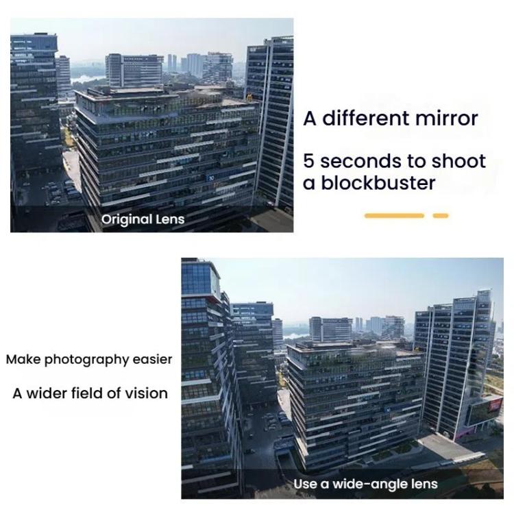 For DJI Flip RCSTQ 24mm100 Degree Wide Angle Filter Aluminum Alloy Frame Ultra Wide Angle(Wide Angle+Aluminum Frame) - free shipping - PMC TechLife - Order now!