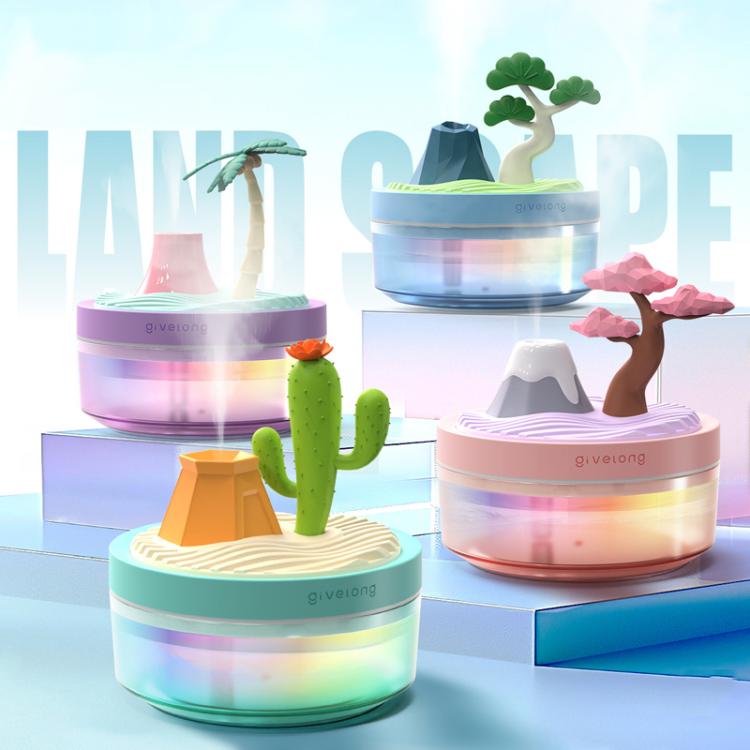 Givelong Mini Portable Landscape Humidifier Plant Pot Hydrator Mister USB Car Spray Aromatherapy Diffuser(Cactus) - free shipping - PMC TechLife - Order now!