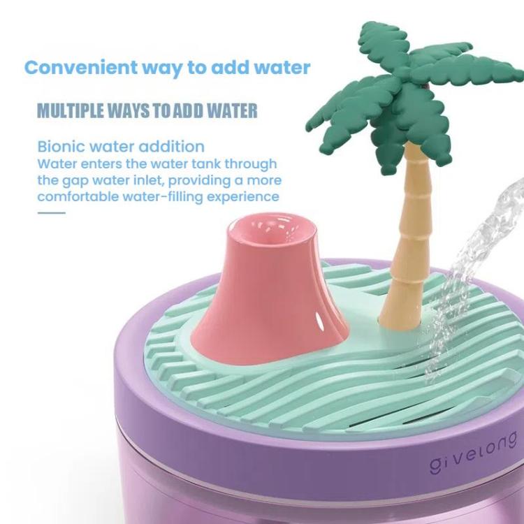 Givelong Mini Portable Landscape Humidifier Plant Pot Hydrator Mister USB Car Spray Aromatherapy Diffuser(Coconut Tree) - free shipping - PMC TechLife - Order now!