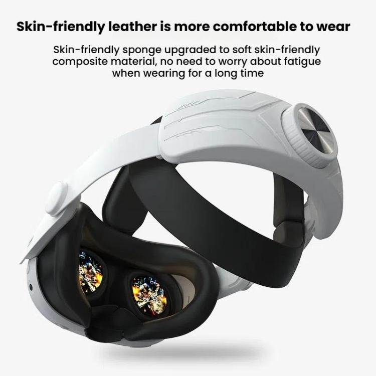 For Meta Quest 3 / 3S Adjustable Headband No Face Pressure VR Head Strap Accessories(Black) - VR Accessories by PMc TechLife | Online Shopping South Africa | PMc TechLife | Buy Now Pay Later Mobicred