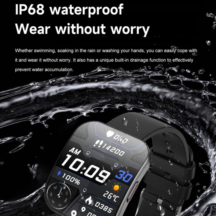 QS08 1.85 Inch Full-Screen Smart Watch with Real-Time Heart Rate/Blood Glucose/Blood Oxygen Monitor, SOS Alert, Sleep Tracking(Pink) - free shipping - PMC TechLife - Order now!