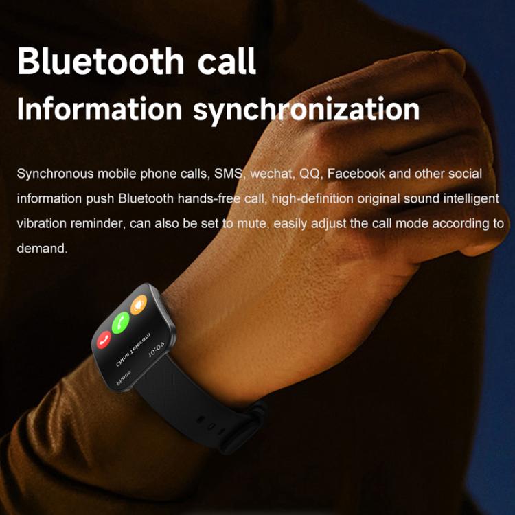 QS08 1.85 Inch Full-Screen Smart Watch with Real-Time Heart Rate/Blood Glucose/Blood Oxygen Monitor, SOS Alert, Sleep Tracking(Pink) - free shipping - PMC TechLife - Order now!