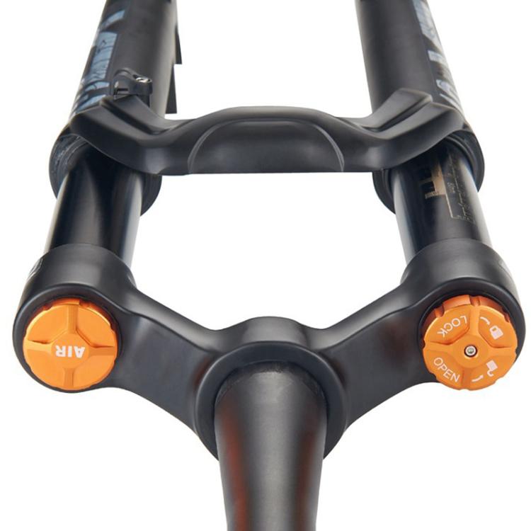 KRSEC XR36 Front Fork Straight Taper Tube Barrel Axle Mountain Bike Wire Damping Forks, Size: 27.5 inch(Black) - free shipping - PMc TechLife - Order now!