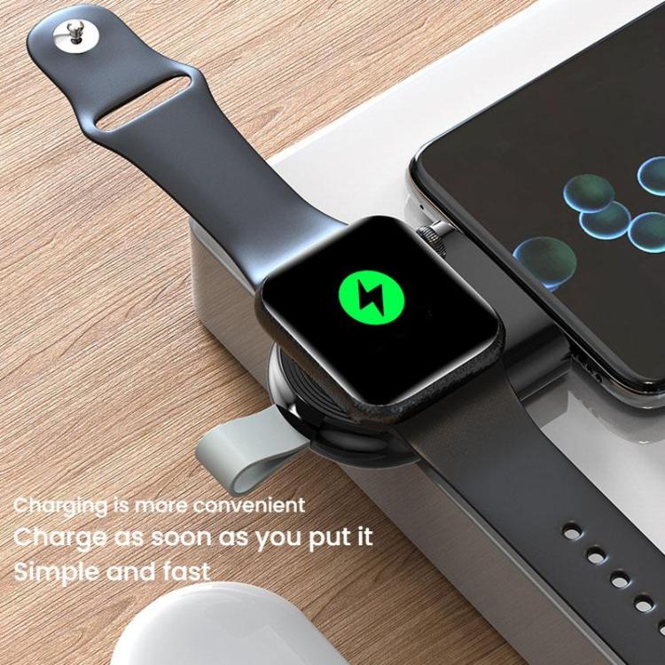 For Apple Watch 1/2/3/4/5/6/7/8/9/10/SE Portable Magnetic Wireless Charger Type-C Smart Wireless Charger(Black) - Charger / Holder by PMC TechLife | Online Shopping South Africa | PMC TechLife | Buy Now Pay Later Mobicred