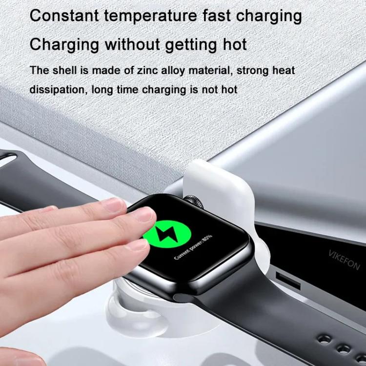 For Apple Watch 1/2/3/4/5/6/7/8/9/10/SE Magnetic Wireless Charger Mini Portable Smart Charger(White) - Charger / Holder by PMC TechLife | Online Shopping South Africa | PMC TechLife | Buy Now Pay Later Mobicred