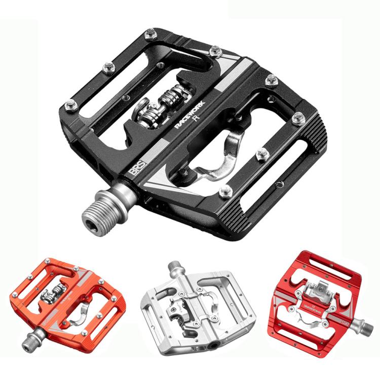 RACEWORK M215 Bicycle Lock Pedal To Flat Pedal Aluminum Alloy SPD Clipless Pedal(Titanium-color) - free shipping - PMc TechLife - Order now!