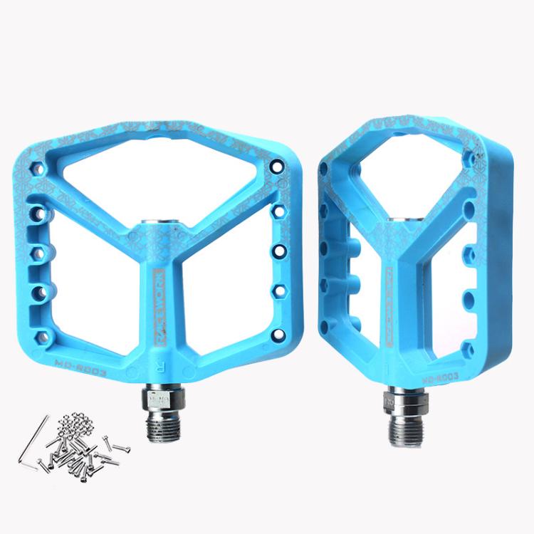 RACEWORK RK579 1pair Bicycle Wide Anti-slip Bearing Pedal Nylon Pedal(Blue) - free shipping - PMc TechLife - Order now!
