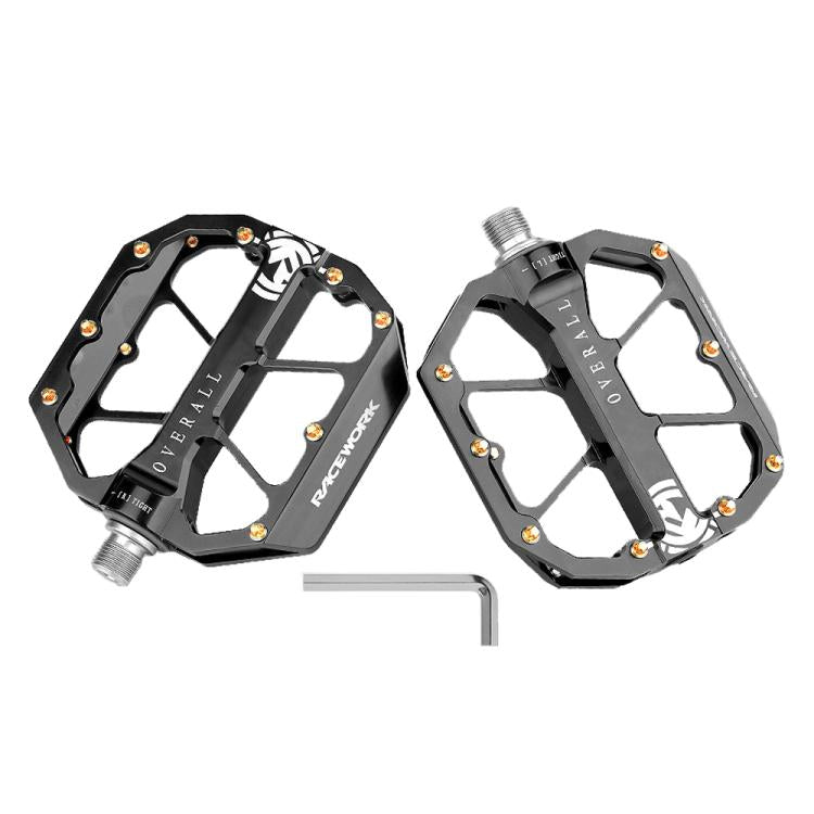 RACEWORK D029 CNC Triple Bearing Hollow Anti-slip Bicycle Pedals(Black) - free shipping - PMc TechLife - Order now!