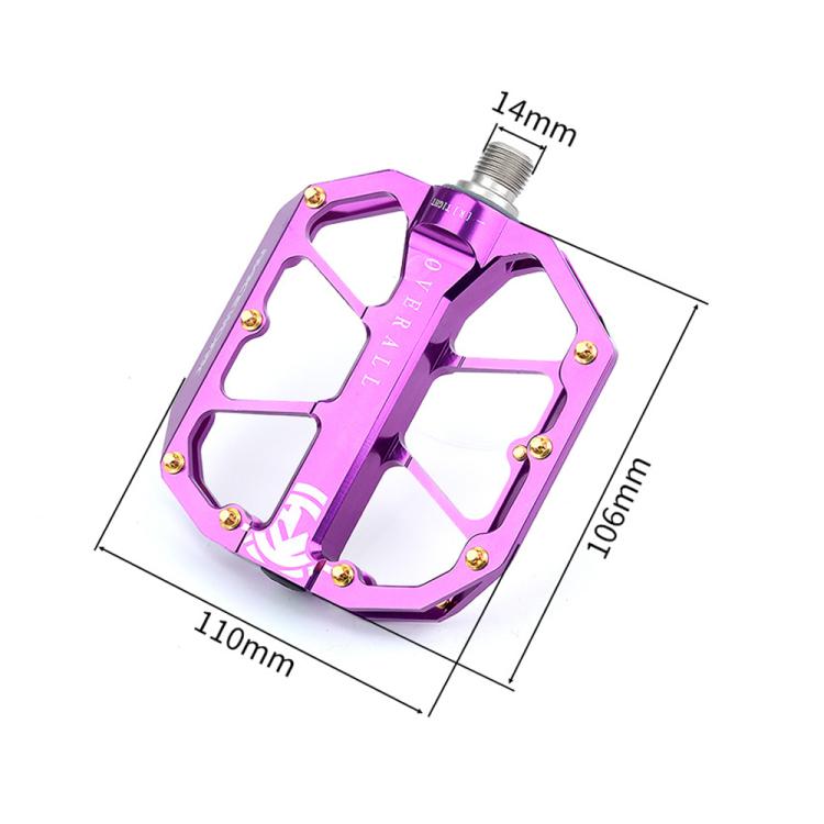 RACEWORK D029 CNC Triple Bearing Hollow Anti-slip Bicycle Pedals(Purple) - free shipping - PMc TechLife - Order now!