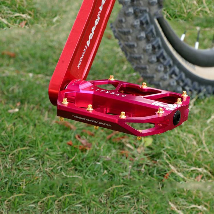 RACEWORK D029 CNC Triple Bearing Hollow Anti-slip Bicycle Pedals(Rose Red) - free shipping - PMc TechLife - Order now!