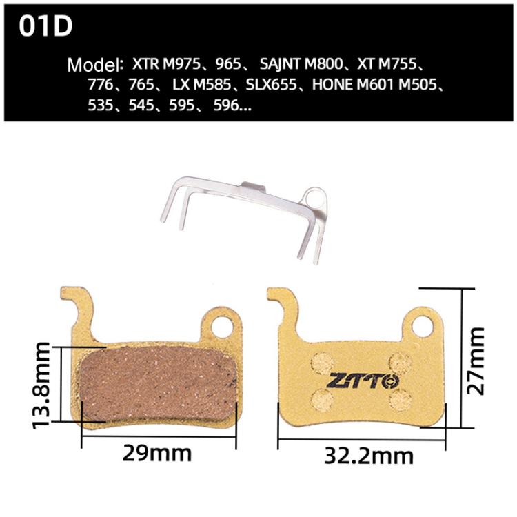 2pairs ZTTO Mountain Bike Full Metal Copper Base Lining Oil Disc Block Brake Pad, Model: MJ-01D - free shipping - PMc TechLife - Order now!