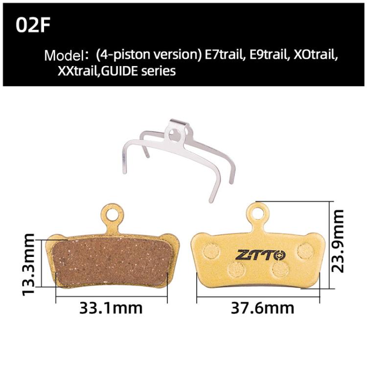 2pairs ZTTO Mountain Bike Full Metal Copper Base Lining Oil Disc Block Brake Pad, Model: MJ-02F - free shipping - PMc TechLife - Order now!