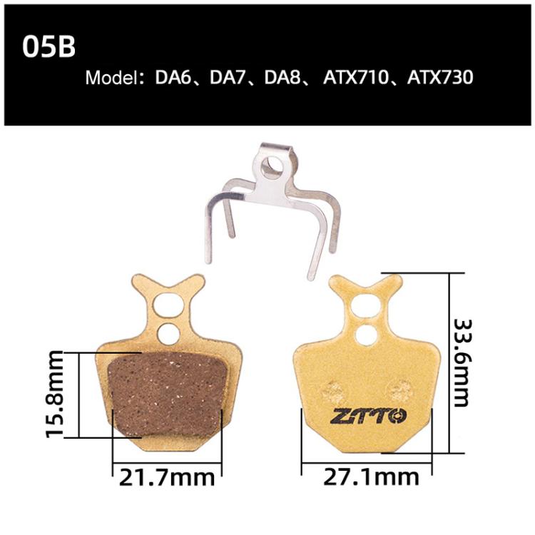 2pairs ZTTO Mountain Bike Full Metal Copper Base Lining Oil Disc Block Brake Pad, Model: MJ-05B - free shipping - PMc TechLife - Order now!