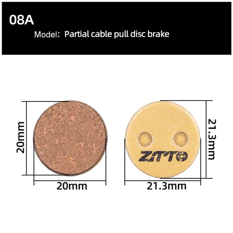 2pairs ZTTO Mountain Bike Full Metal Copper Base Lining Oil Disc Block Brake Pad, Model: MJ-08A - free shipping - PMc TechLife - Order now!