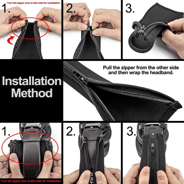 For Sony WH-1000XM4 Headphones Headband Protective Cover Replacement Parts, Spec: Leather Zipper Gold - free shipping - PMc TechLife - Order now!