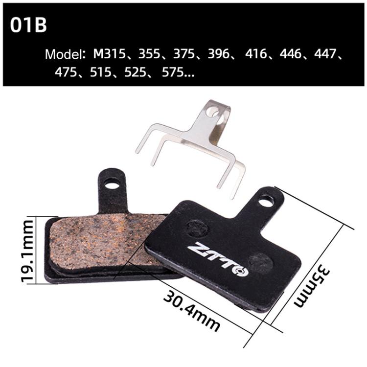 2pairs ZTTO Bicycle Disc Braking Pads Mountain Bike Semi-Metallic Resin Brake Pads, Model: MS-01B - Bicycle Brake Parts by ZTTO | Online Shopping South Africa | PMc TechLife | Buy Now Pay Later Mobicred