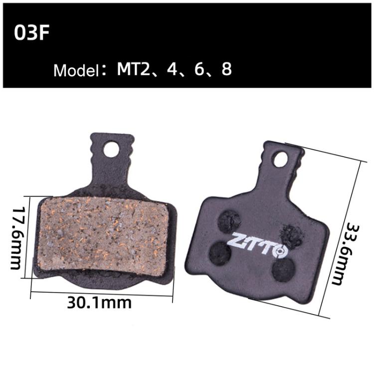 2pairs ZTTO Bicycle Disc Braking Pads Mountain Bike Semi-Metallic Resin Brake Pads, Model: MS-03F - Bicycle Brake Parts by ZTTO | Online Shopping South Africa | PMc TechLife | Buy Now Pay Later Mobicred