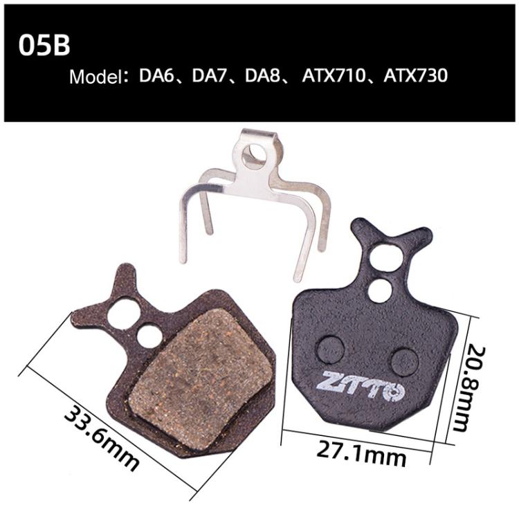 2pairs ZTTO Bicycle Disc Braking Pads Mountain Bike Semi-Metallic Resin Brake Pads, Model: MS-05B - Bicycle Brake Parts by ZTTO | Online Shopping South Africa | PMc TechLife | Buy Now Pay Later Mobicred