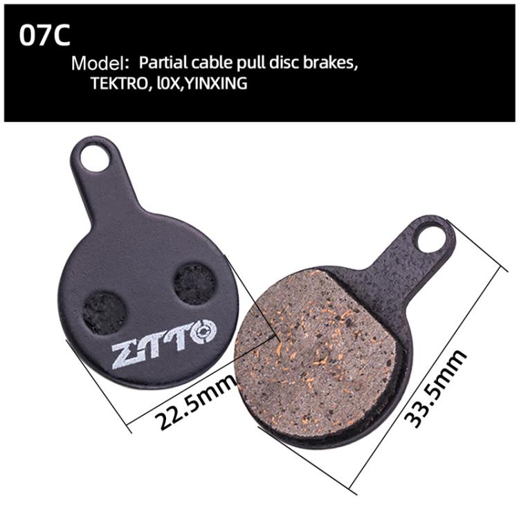 2pairs ZTTO Bicycle Disc Braking Pads Mountain Bike Semi-Metallic Resin Brake Pads, Model: MS-07C - free shipping - PMc TechLife - Order now!