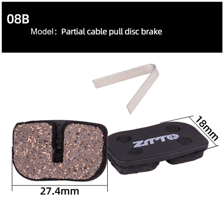 2pairs ZTTO Bicycle Disc Braking Pads Mountain Bike Semi-Metallic Resin Brake Pads, Model: MS-08B - Bicycle Brake Parts by ZTTO | Online Shopping South Africa | PMc TechLife | Buy Now Pay Later Mobicred