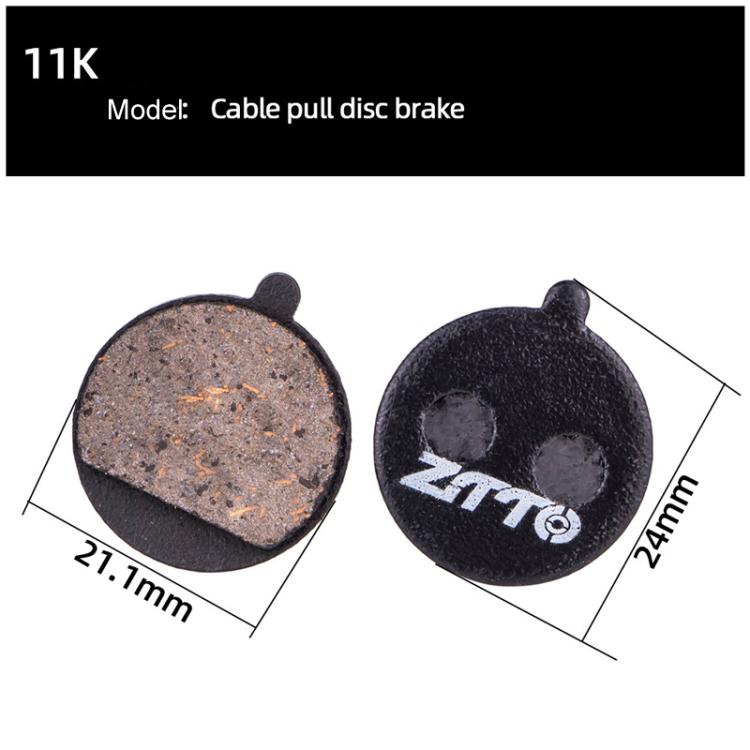 2pairs ZTTO Bicycle Disc Braking Pads Mountain Bike Semi-Metallic Resin Brake Pads, Model: MS-11K - free shipping - PMc TechLife - Order now!