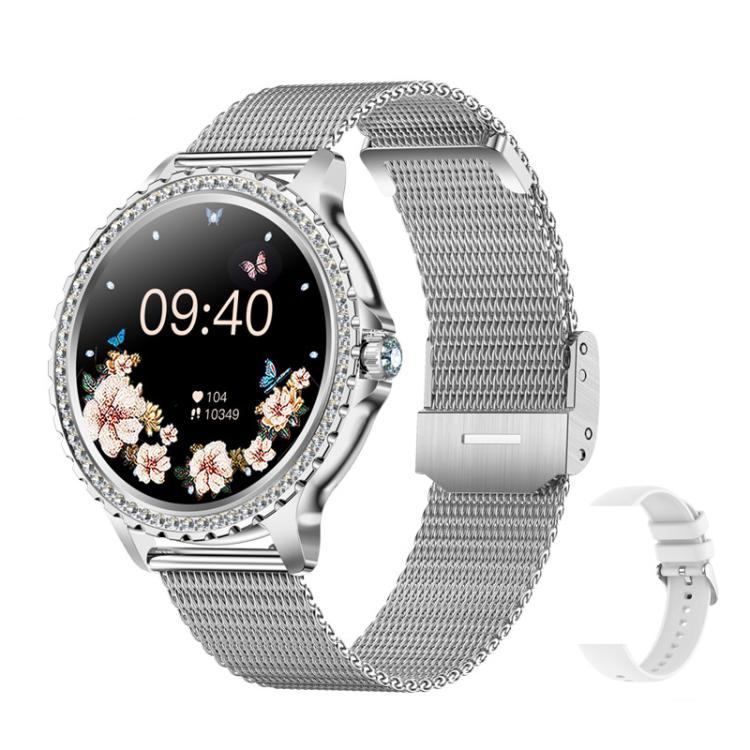 Bluetooth Calling AI Voice Assistant Life Waterproof Sports Smartwatch, Color: Silver Mesh Strap+Silicone Strap - free shipping - PMC TechLife - Order now!