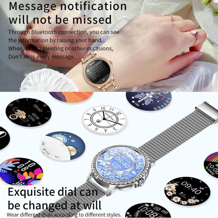 Bluetooth Calling AI Voice Assistant Life Waterproof Sports Smartwatch, Color: Gold Mesh Strap+Silicone Strap - free shipping - PMC TechLife - Order now!