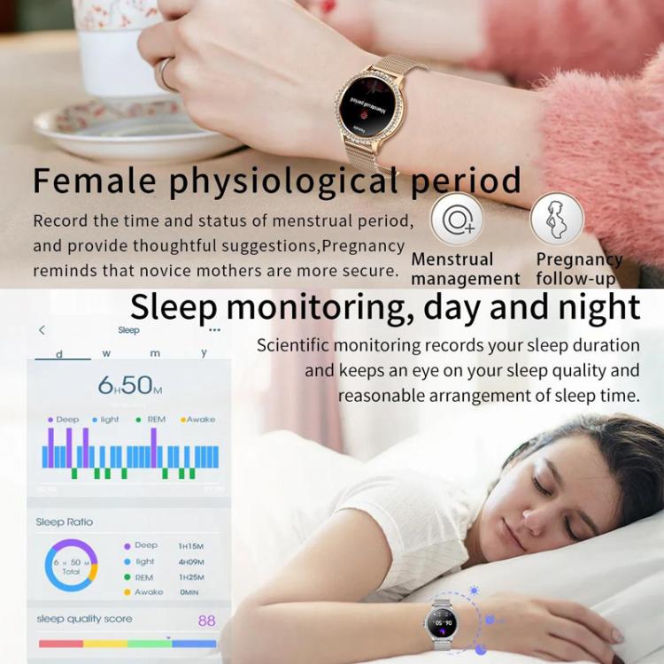 Bluetooth Calling AI Voice Assistant Life Waterproof Sports Smartwatch, Color: Gold Mesh Strap+Silicone Strap - free shipping - PMC TechLife - Order now!