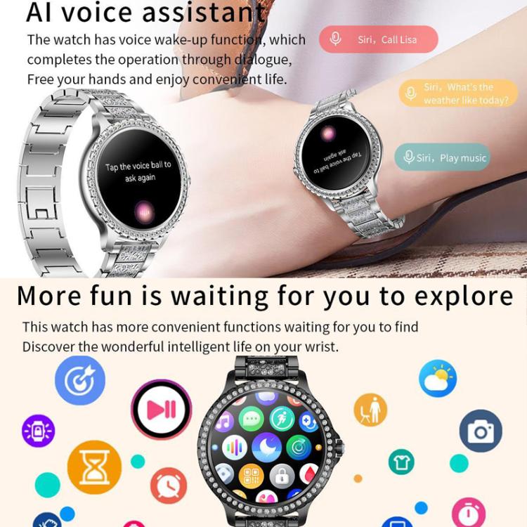Bluetooth Calling AI Voice Assistant Life Waterproof Sports Smartwatch, Color: Black Silicone Strap - free shipping - PMC TechLife - Order now!