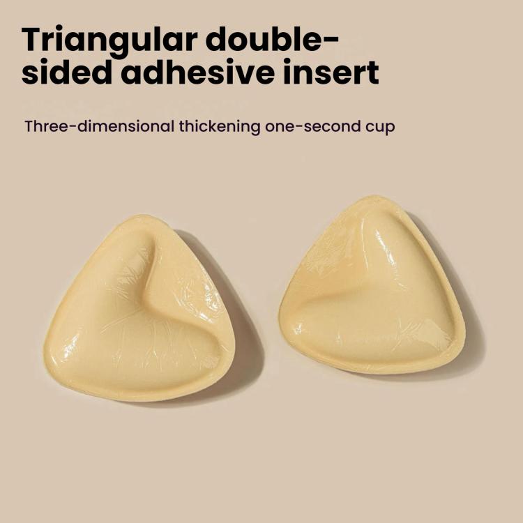 Double-Sided Silicone Thickened Inserts Gather Triangle Breast Pads, Size: S/A(Brown Skin With Orange Box) - free shipping - PMC TechLife - Order now!