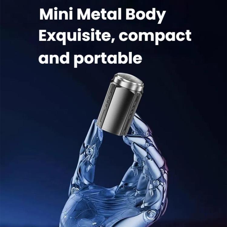 Portable Electric Shaver for Men with LCD Display ��� Travel-Friendly Mini Shaver, USB Type-C Fast Charging, Waterproof & Washable Design, Style: 6-blade Head Dark Metallic Gray - free shipping - PMC TechLife - Order now!