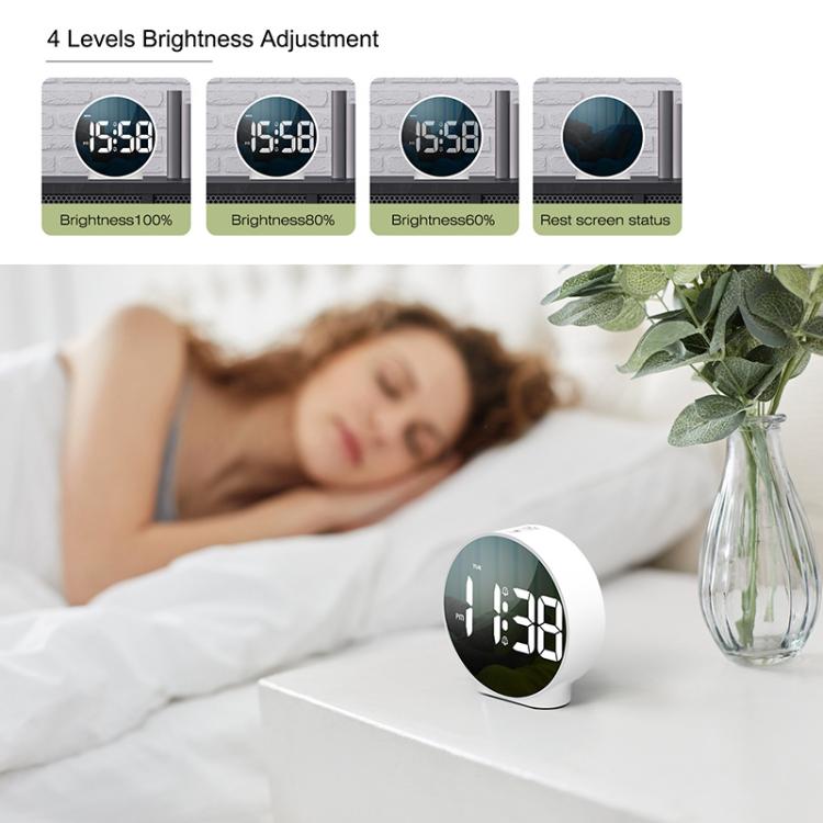 EDUP EH-8816 Simple Digital Electronic Clock Night Light Battery Plug-in Dual Power Mode Alarm Clock(Black Case White Letter) - free shipping - PMC TechLife - Order now!