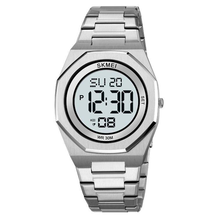 SKMEI 2479 Men Business Casual Multi-Function Chronograph Electronic Watch(Silver) - free shipping - PMC TechLife - Order now!