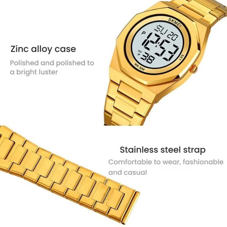 SKMEI 2479 Men Business Casual Multi-Function Chronograph Electronic Watch(Silver) - free shipping - PMC TechLife - Order now!