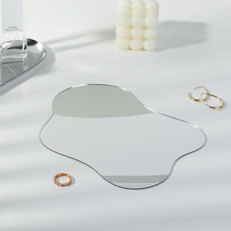 22x17cm Irregular Shape Acrylic Mirror Reflective Tray Display Jewelry Photo Props Photography Background Decoration - free shipping - PMc TechLife - Order now!