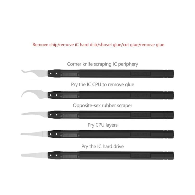 MaAnt M075 5pcs /Set Cell Phone Repair Rework Blade Pry Knife Motherboard Scraping Cutting Degumming Tool - free shipping - PMC TechLife - Order now!