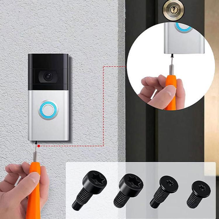 40pcs /Pack T6 T15 Security Tamper-Proof Torx Screws with Anti-Theft Holes for Ring Doorbell & Camera Mounting(Black) - free shipping - PMc TechLife - Order now!