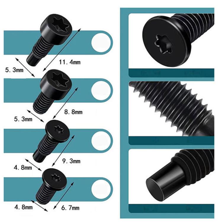 40pcs /Pack T6 T15 Security Tamper-Proof Torx Screws with Anti-Theft Holes for Ring Doorbell & Camera Mounting(Black) - free shipping - PMc TechLife - Order now!