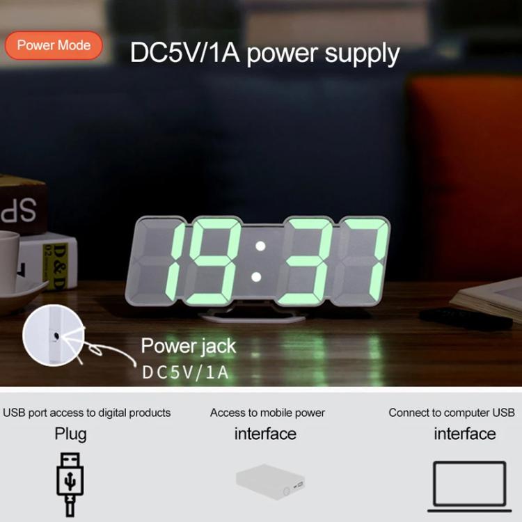 RGB Color Changing 3D Digital Clock With Voice Control, Adjustable Brightness, Temperature Display & Remote, Spec: Ordinary Black - free shipping - PMC TechLife - Order now!