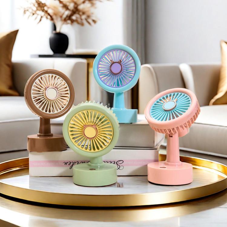 Student USB Small Desktop Fan Replaceable Animal Ears Multi-Speed Lithium Battery Mute Fan, Color: Pink Deer - free shipping - PMc TechLife - Order now!