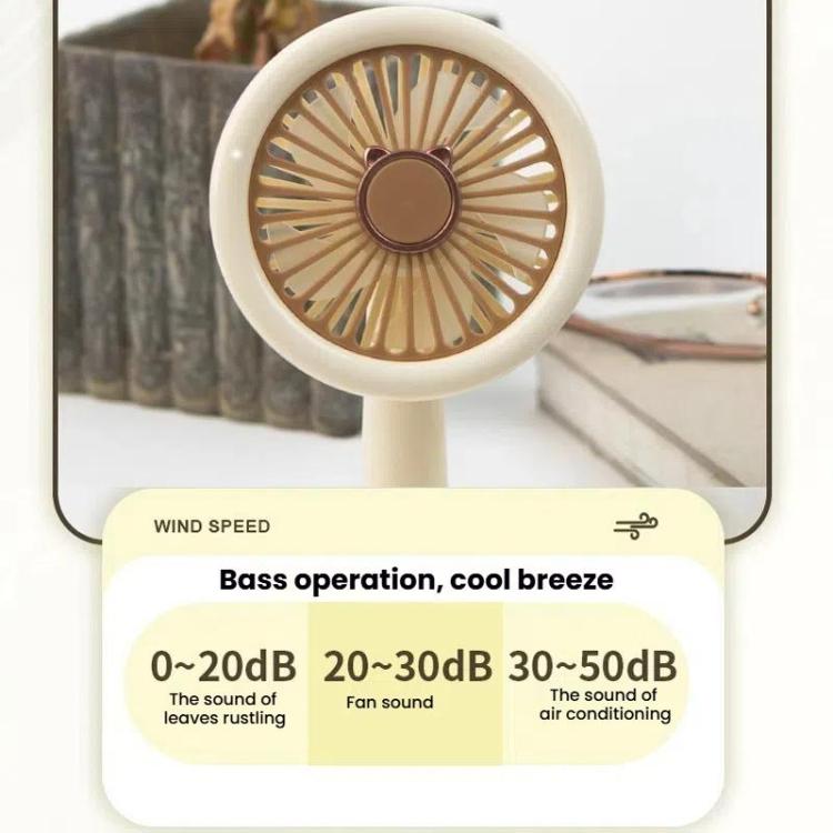 Student USB Small Desktop Fan Replaceable Animal Ears Multi-Speed Lithium Battery Mute Fan, Color: Pink Deer - free shipping - PMc TechLife - Order now!
