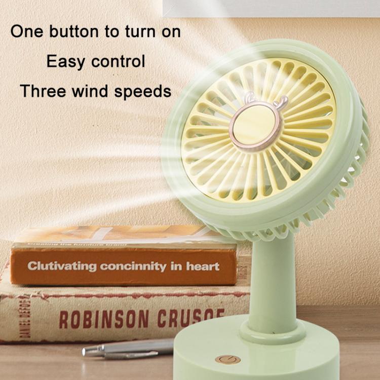 Student USB Small Desktop Fan Replaceable Animal Ears Multi-Speed Lithium Battery Mute Fan, Color: Pink Deer - free shipping - PMc TechLife - Order now!