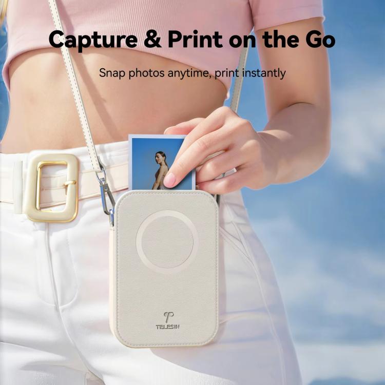 TELESIN Portable Instant Photo Printer With Magnetic Bag & Self-Adhesive Photo Paper For Travel & Memories(White) - free shipping - PMc TechLife - Order now!