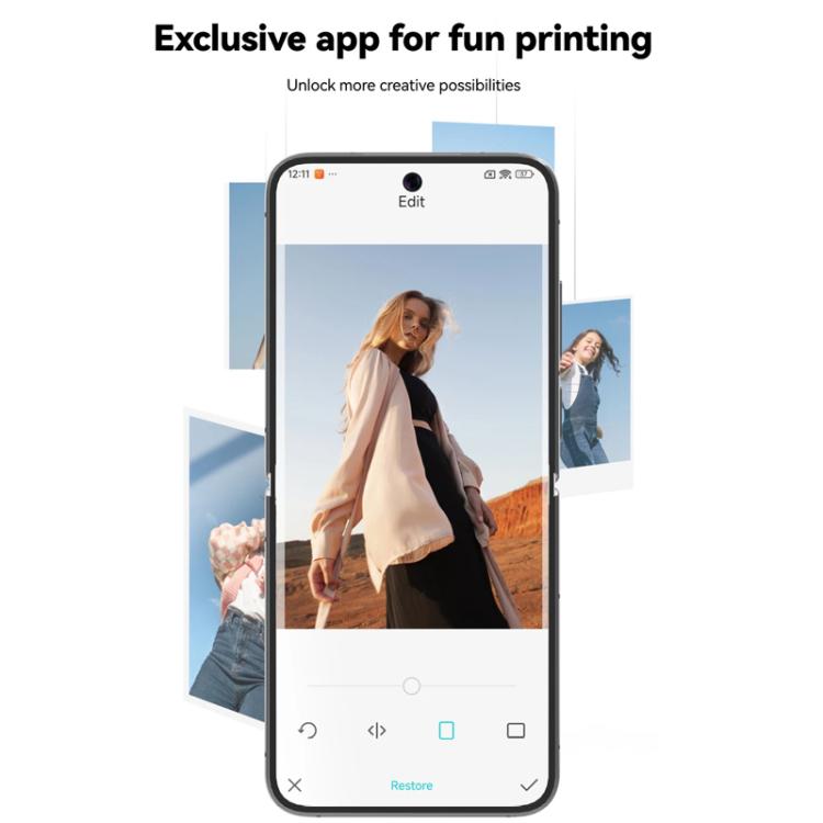 TELESIN Portable Instant Photo Printer With Magnetic Bag & Self-Adhesive Photo Paper For Travel & Memories(White) - free shipping - PMc TechLife - Order now!